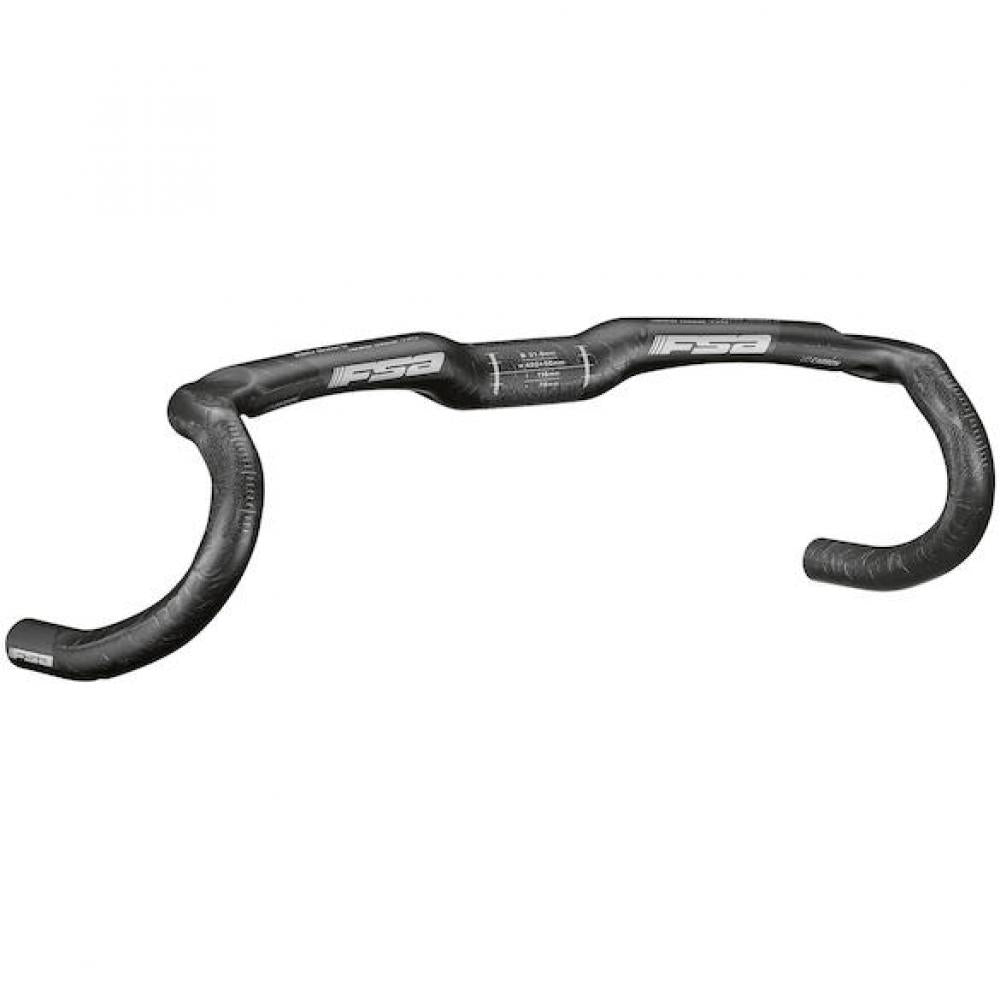 FSA Lenker AGX K-Wing 31,8 x 400 mm Schwarz - ergonomischer Carbon-Gravellenker