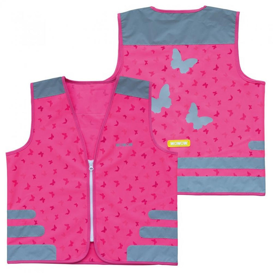 Wowow Sicherheitsweste Nutty Jacket für Kinder pink mit Refl Streifen Größe M