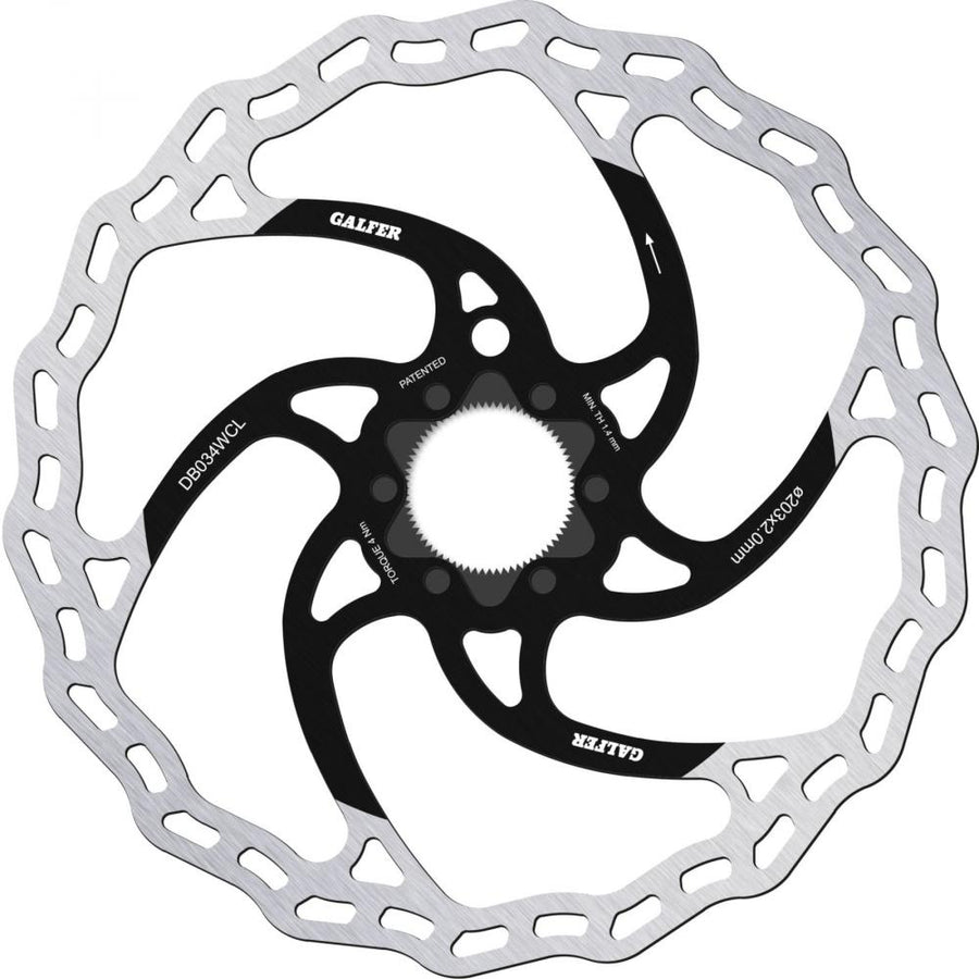 Galfer Bremsscheibe DB034WCL E-Bike Wave CL 203 mm Silber - Center Lock