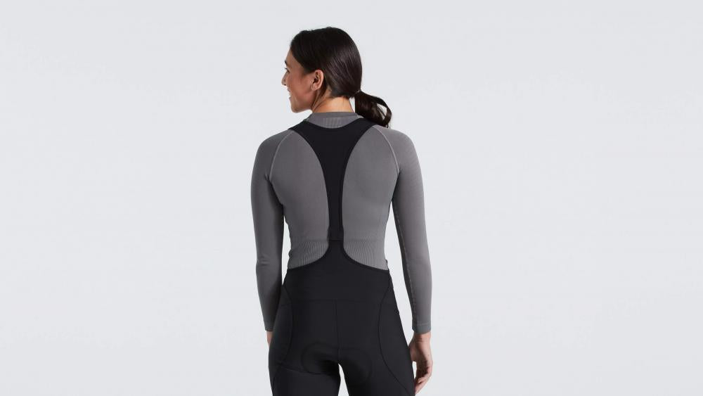 SEAMLESS BASELAYER LS WMN GRY S/M - Nahtlose Damen Funktionsunterwäsche Langarm - Bekleidung