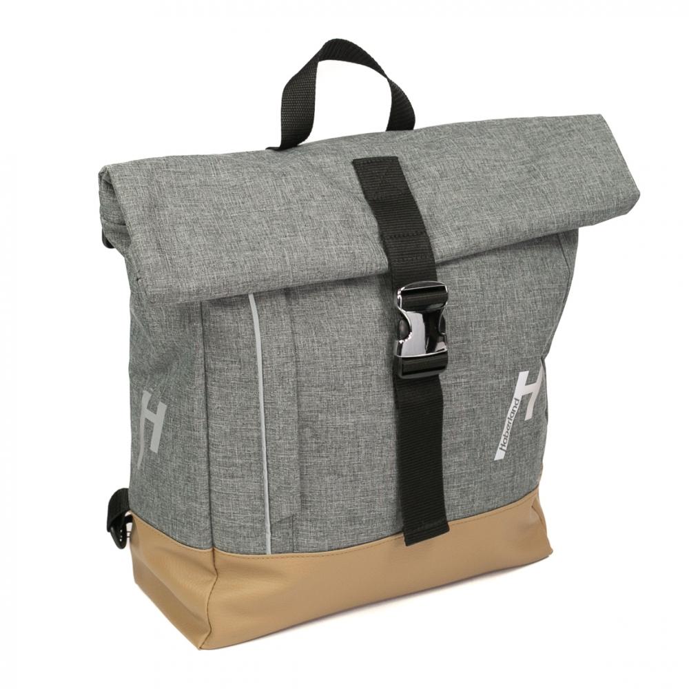 Haberland Bike-Rucksack Keep Rollin' grau - vielseitige Gepäckträger-Tasche & Rucksack