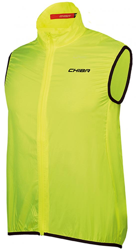 CHIBA Windblocker Weste Safety - neongelb, Gr. L, extrem leicht, atmungsaktiv