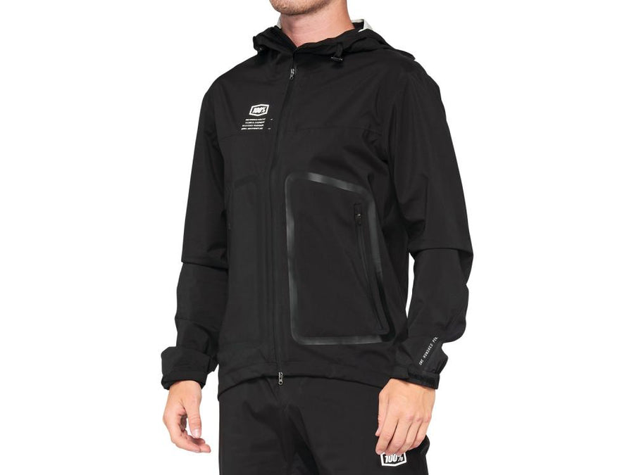 100% Hydromatic Jacket M black - leichte, wasserdichte Bike-Jacke