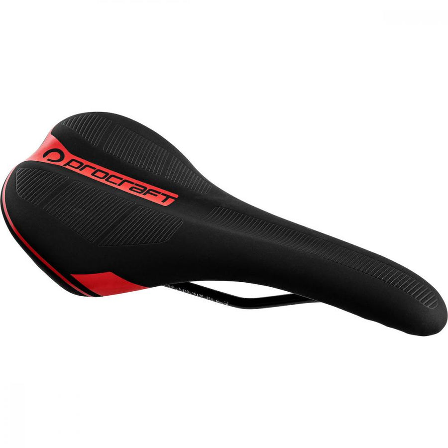 Procraft Sattel Race 278 x 140 mm Rot - sportlicher Rennradsattel für effizientes Fahren