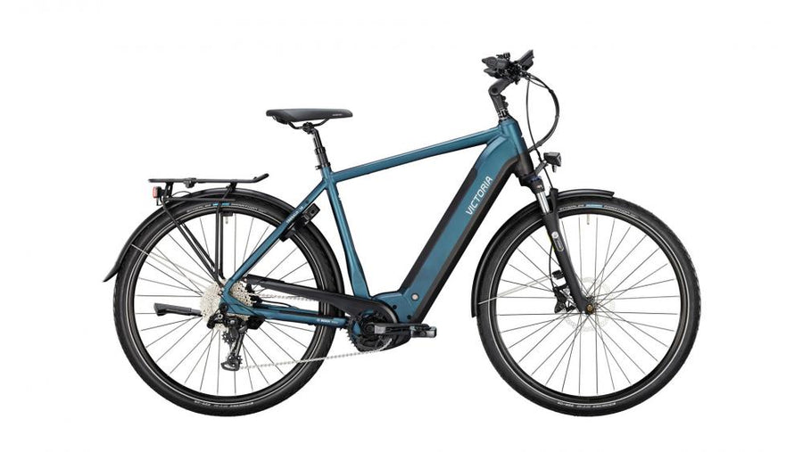 VICTORIA Elektro-Trekkingrad "TRESALO 14" (#1), Diamant, 28", dark night matt, 1x10-Gang Shimano Cues, 50 cm / S