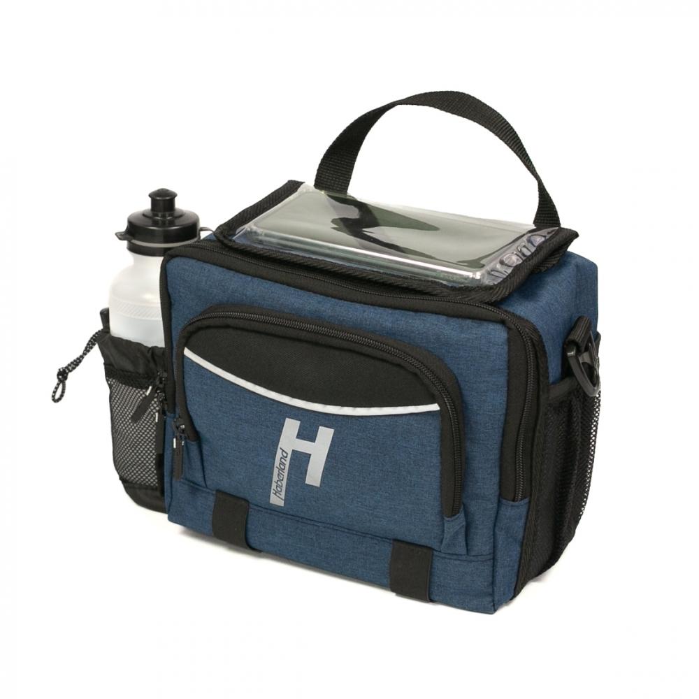 Haberland Lenkertasche 6l Bottle blau - praktische Lenkertasche mit KLICKfix und Flaschenfach