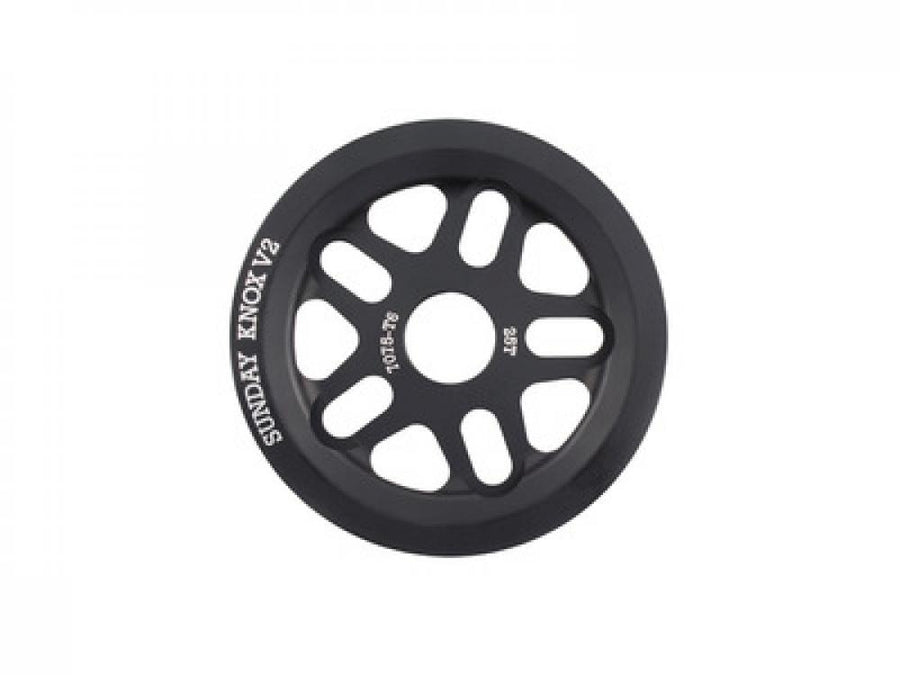 Sunday Knox V2 Kettenblatt mit Guard;25T, 7075-T6, schwarz;