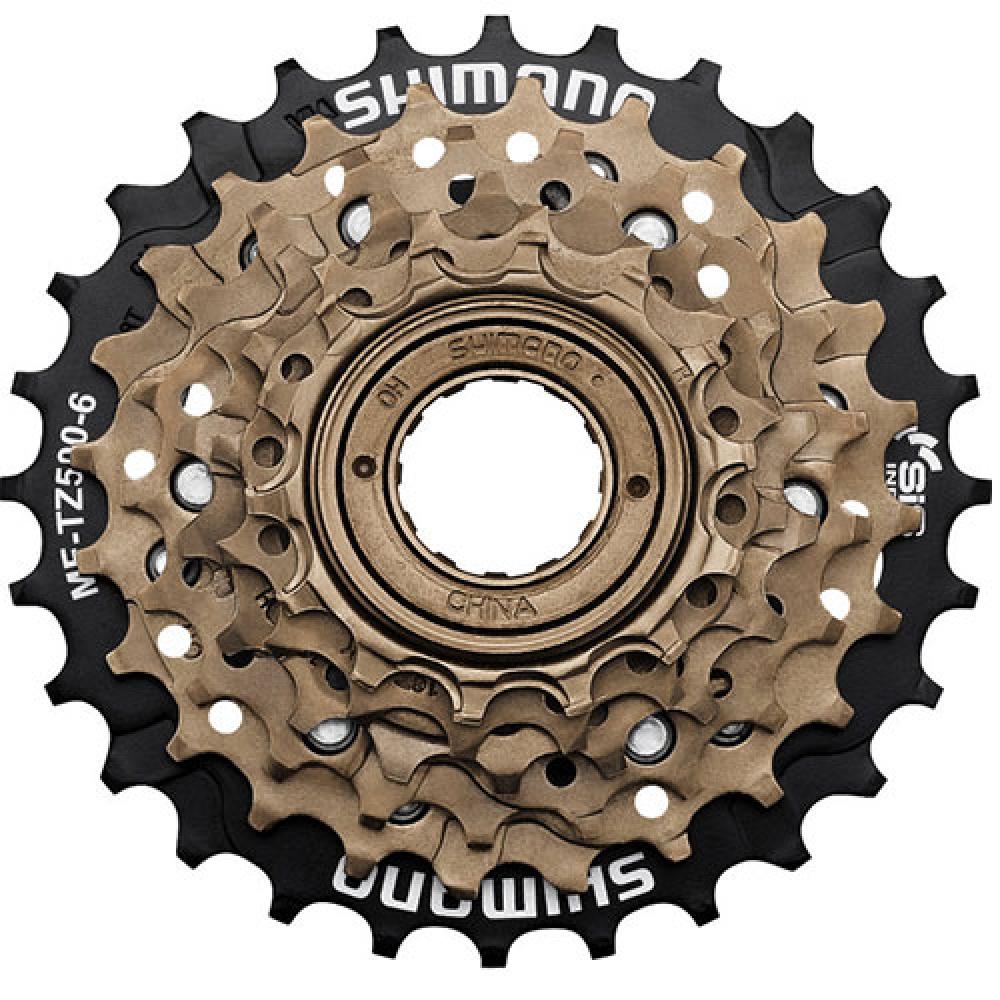 Shimano Zahnkranz HG 6-fach 14-28T MF-TZ500 bronze - Zuverlässiger Schraubzahnkranz für City- und Trekkingräder