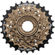 Shimano Zahnkranz HG 6-fach 14-28T MF-TZ500 bronze - Zuverlässiger Schraubzahnkranz für City- und Trekkingräder