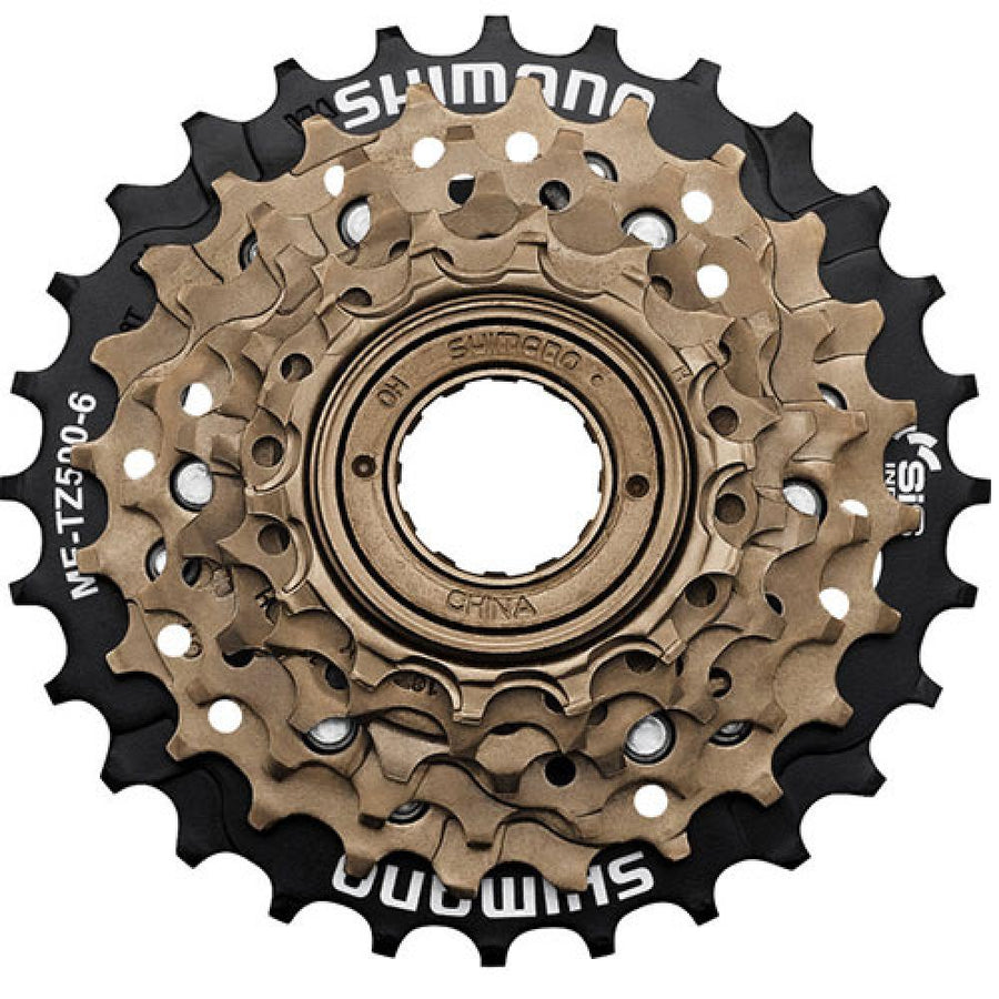 Shimano Zahnkranz HG 6-fach 14-28T MF-TZ500 bronze - Zuverlässiger Schraubzahnkranz für City- und Trekkingräder