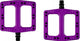 Deity Deftrap Pedale lila (Purple), Kunststoffplattform, CroMo-Achse, 113 x 103 mm, super Grip, 9 Pins pro Seite, für MTB und BMX