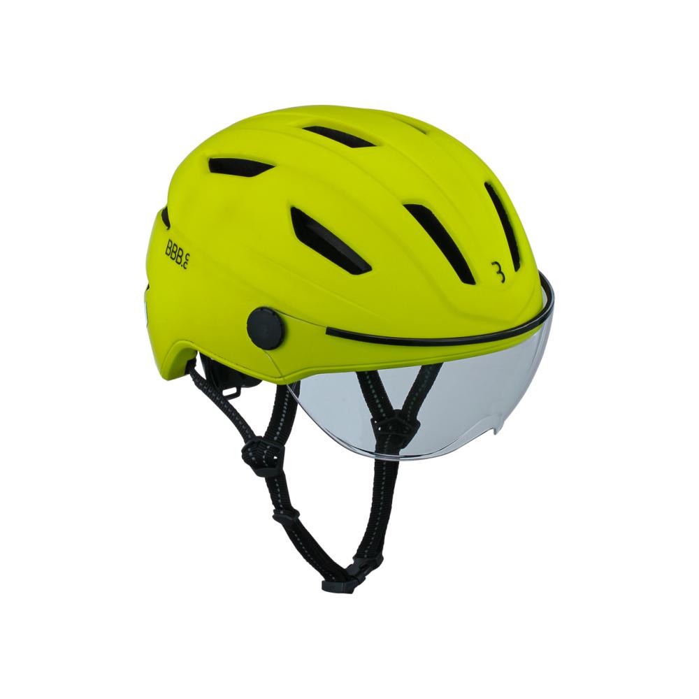 BBB Cycling Helm Move Face Shield M neon - sicherer Speed-Pedelec- und E-Bike-Helm