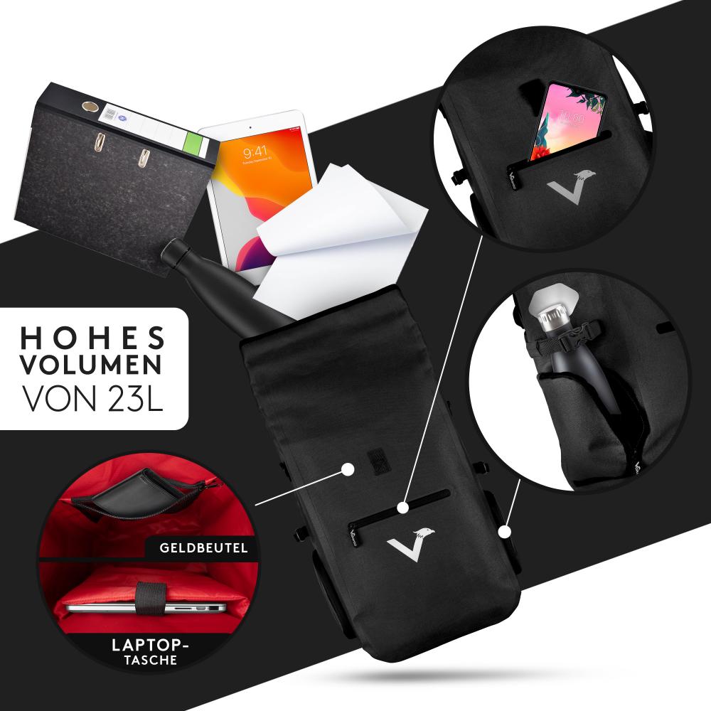 Valkental Gepäckträgertasche ValkOcean Orca schwarz