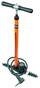 SKS Rennkompressor Standpumpe, orange, mit Multivalve-Kopf, für alle Ventilarten, bis 16 bar, 125 cm Schlauch, Präzisionsmanometer, Stahlrohrzylinder, Gussfuß