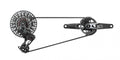Schaltgr.set SRAM X0 T-Type Eagle AXS V2 DUB MTB Wide,175mm,32Z,XS-1295,10-52Z