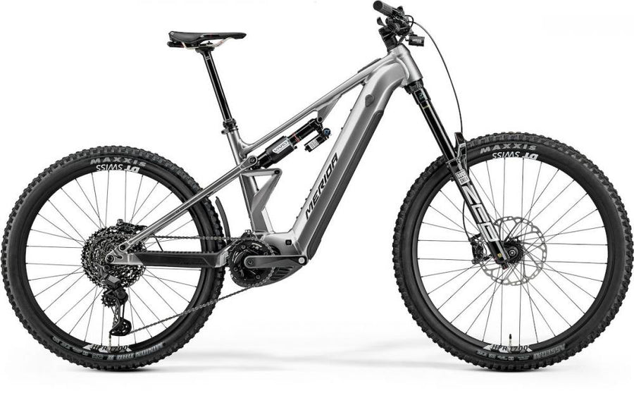 MERIDA eONE-EIGHTY 900 E-Mountainbike Fully - Größe S - 800 Wattstunden - Bosch Performance Line CX - 180 Millimeter Federweg - gunmetal grey black