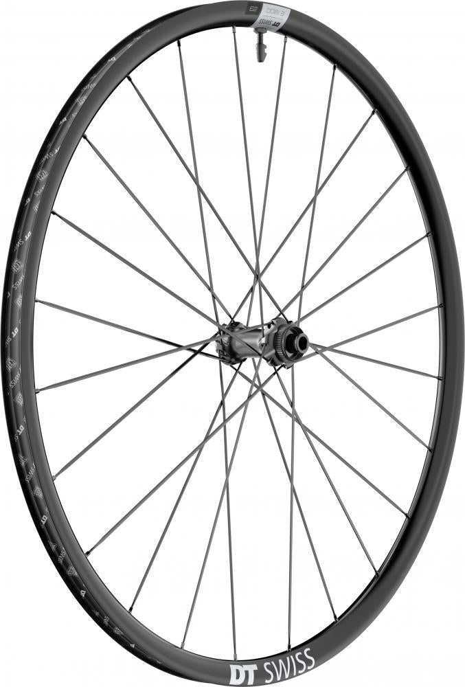 Robustes schwarzes DT Swiss E 1800 SPLINE 29 Zoll Disc-Tubeless Hinterrad.