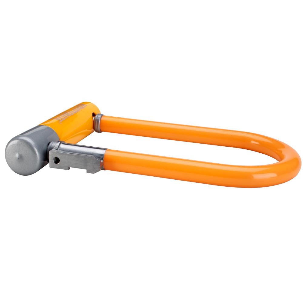 Kryptonite KryptoLok Mini-7 Bügelschloss 12,7 Millimeter 17,8 x 8,2 Zentimeter gehärteter Stahl orange inkl. FlexFrame Halterung