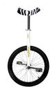 QU-AX Einrad Luxus 20" weiß Alufelge, Reifen schwarz, Zebra-Sattel