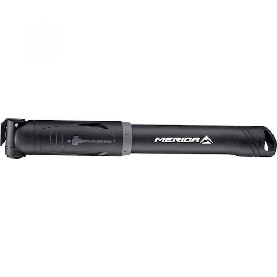 Merida Pumpe Mini ECO Mountain One Size Schwarz - kompakte Teleskop-Fahrradpumpe