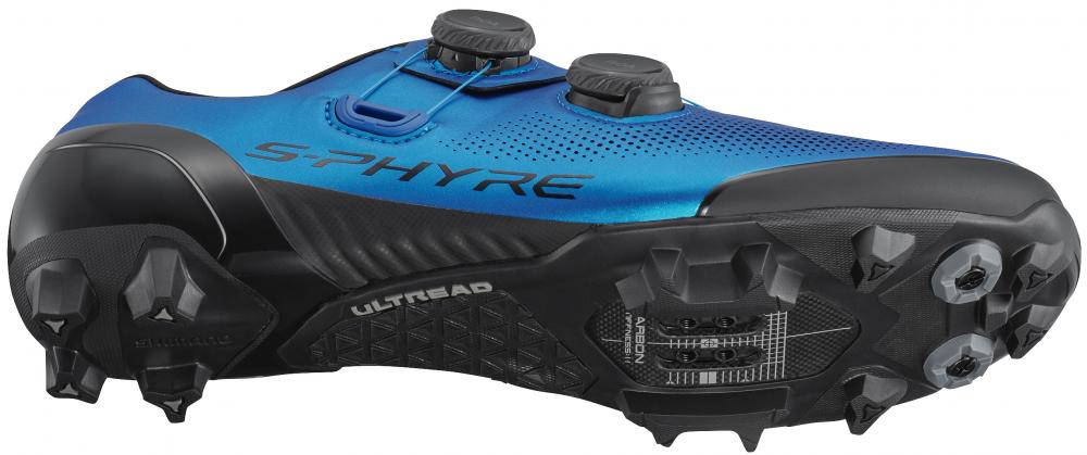 SHIMANO Fahrradschuhe XC903 Herren/Damen MTB SPD Fahrradschuhe Größe 46 breit, Blau