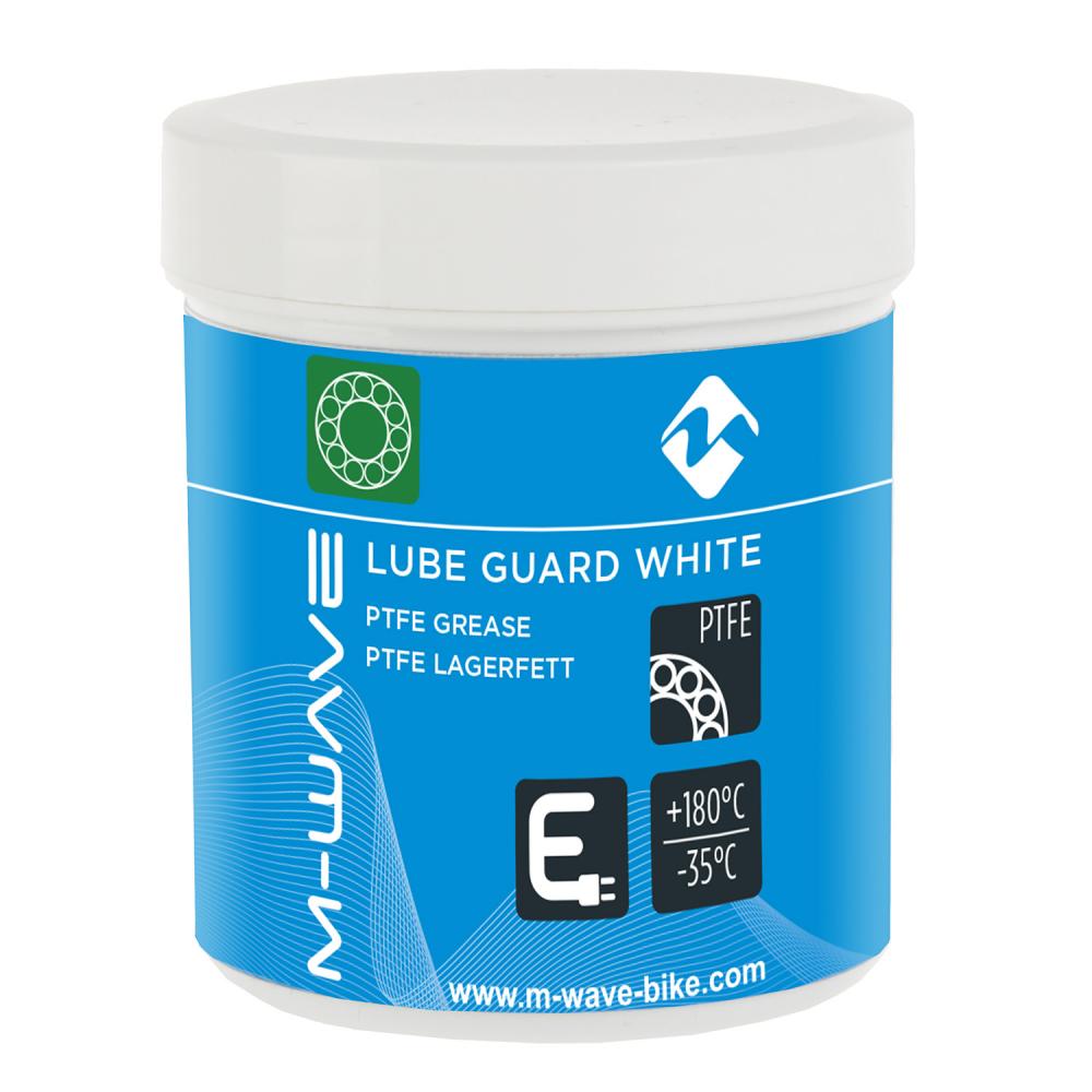 M-WAVE Lube Guard White PTFE Lagerfett 125ml - Hochwertiges Schmiermittel für Lager, Naben & Pedale, schützt vor Wasser & Schmutz
