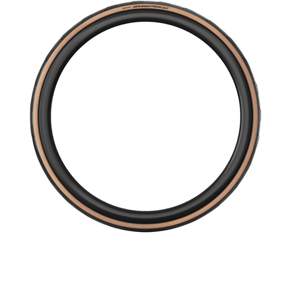 Continental Grand Prix TR Faltreifen 25-622 Tubeless Ready Rennradreifen, schwarz/braun Seitenwand.