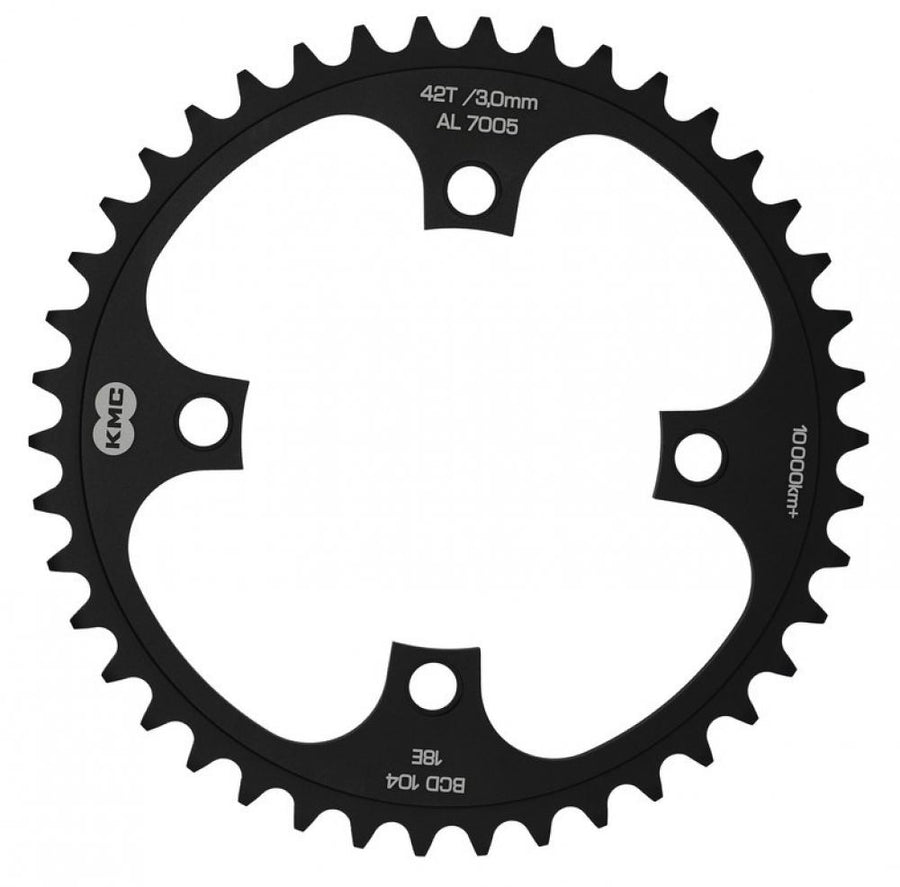 KMC E-Bike Kettenblatt 1/8" Wide Alu 42 Zähne schwarz - moderne Ausführung