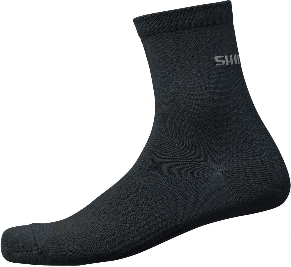 SHIMANO PERFORMANCE MID SOCKS BLACK Größe M BLACK - atmungsaktive Radsocken