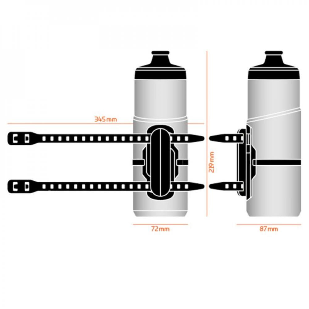Fidlock Twist Bottle 600 ml + Uni Base Smoke Trinkflasche