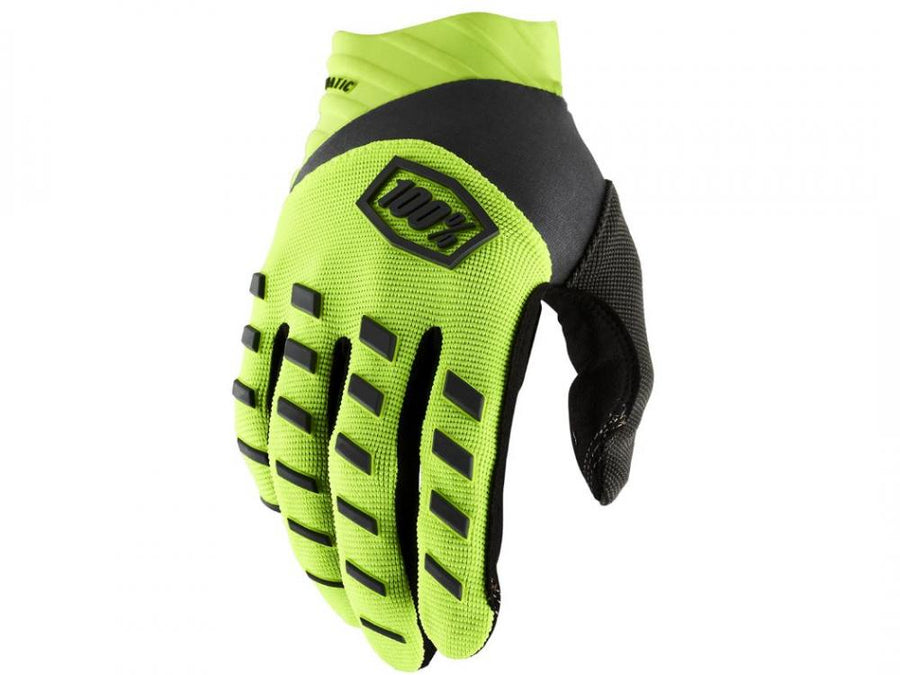 100% Airmatic Gloves M fluo yellow - robuster MTB-Handschuh mit Top-Grip