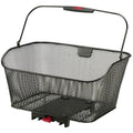 Klickfix Hinterradkorb City Racktime schwarz 40x20x30 cm mit Tragegriff.