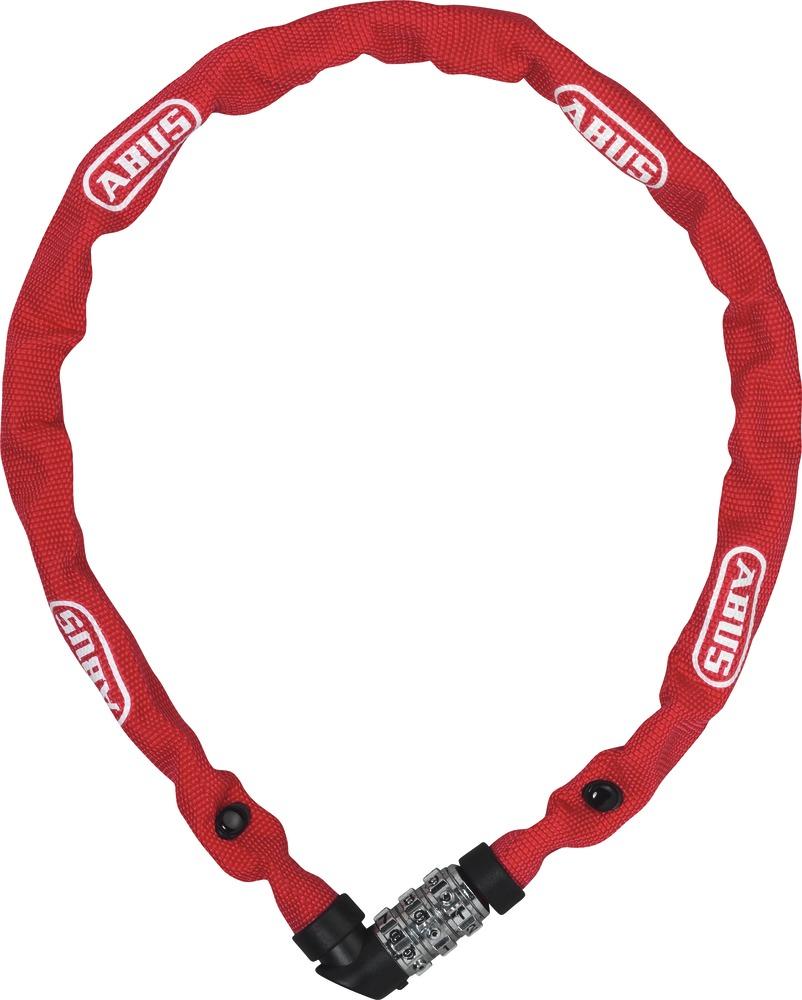 Abus Kettenschloss 1200 Web Security Level 2 Farbe rot Länge 60 cm 4 mm starke Rundkette