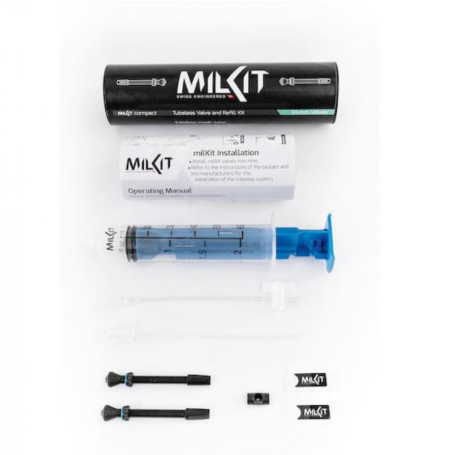 milKit Tubeless Nachfüllkit Compact 55 mm - Dichtmilch messen und nachfüllen ohne Entlüftung