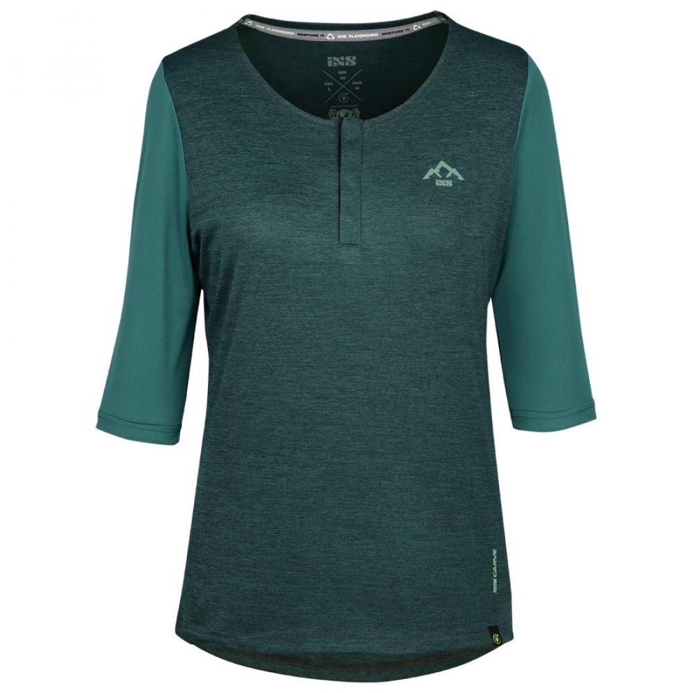 IXS Sports Division iXS Carve X Women Henley 42 Everglade/Solid Everglade - atmungsaktives Trail-Jersey