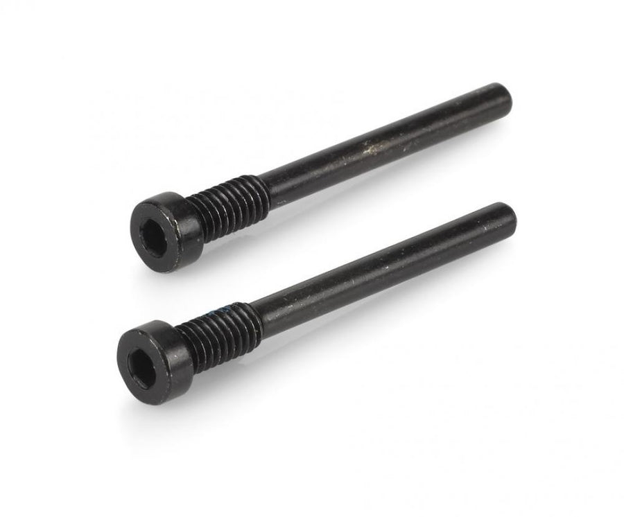Zwei schwarze XLC Befestigungsbolzen M4x36 für Hayes Ryde/Dyno Fahrradbremsen, mit Innensechskantkopf und Gewinde.