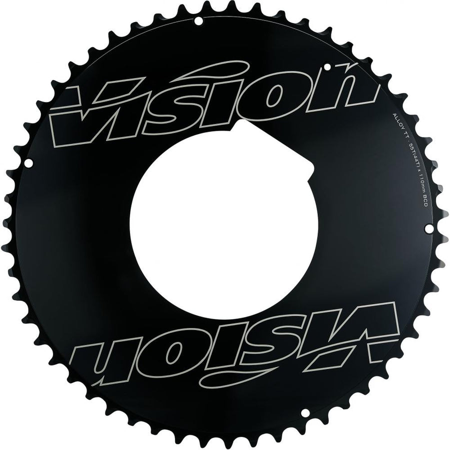 Vision Kettenblatt Road Powerbox Aero Pro 4-Arm 110 mm x 55 T Schwarz - maximale Steifigkeit für Rennrad