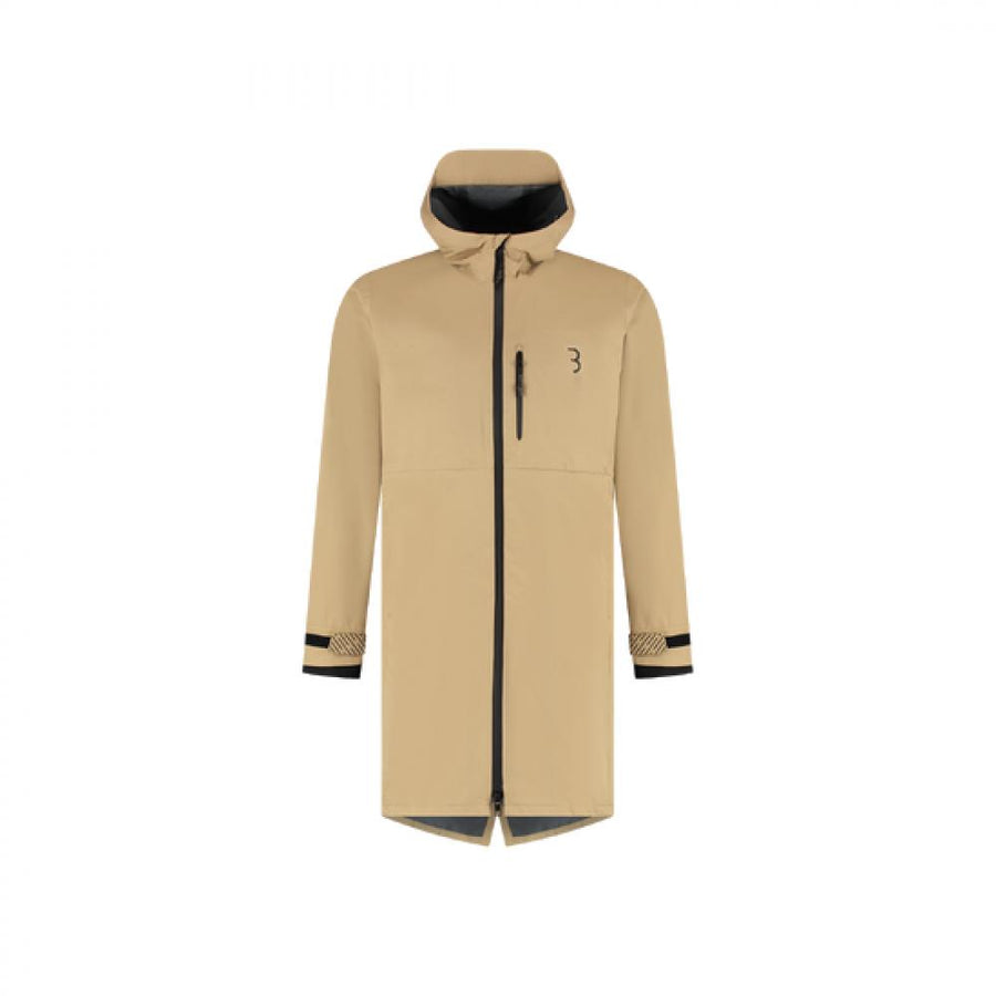 BBB Regenjacke Rainshield Parka XXL Kamel - wasserdicht, atmungsaktiv, winddicht, verschweißte Nähte, Kapuze, leichte Fahrrad-Regenjacke