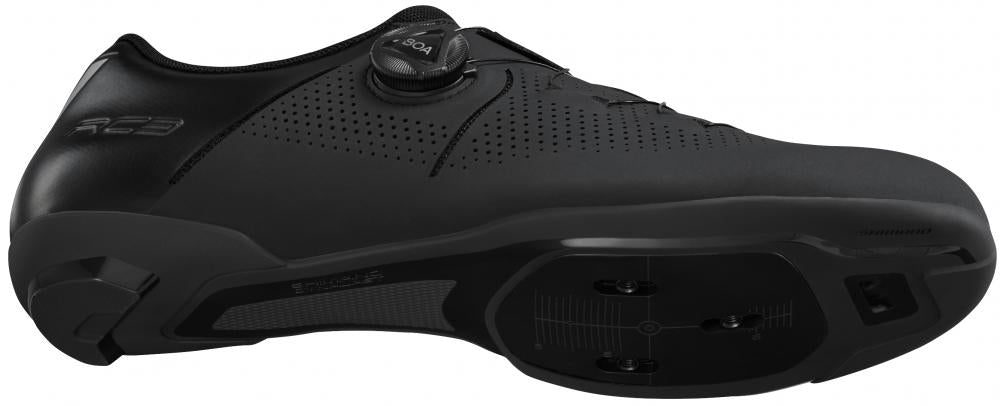 SHIMANO Fahrradschuhe RC302 Road SPD-SL Größe 45 Schwarz