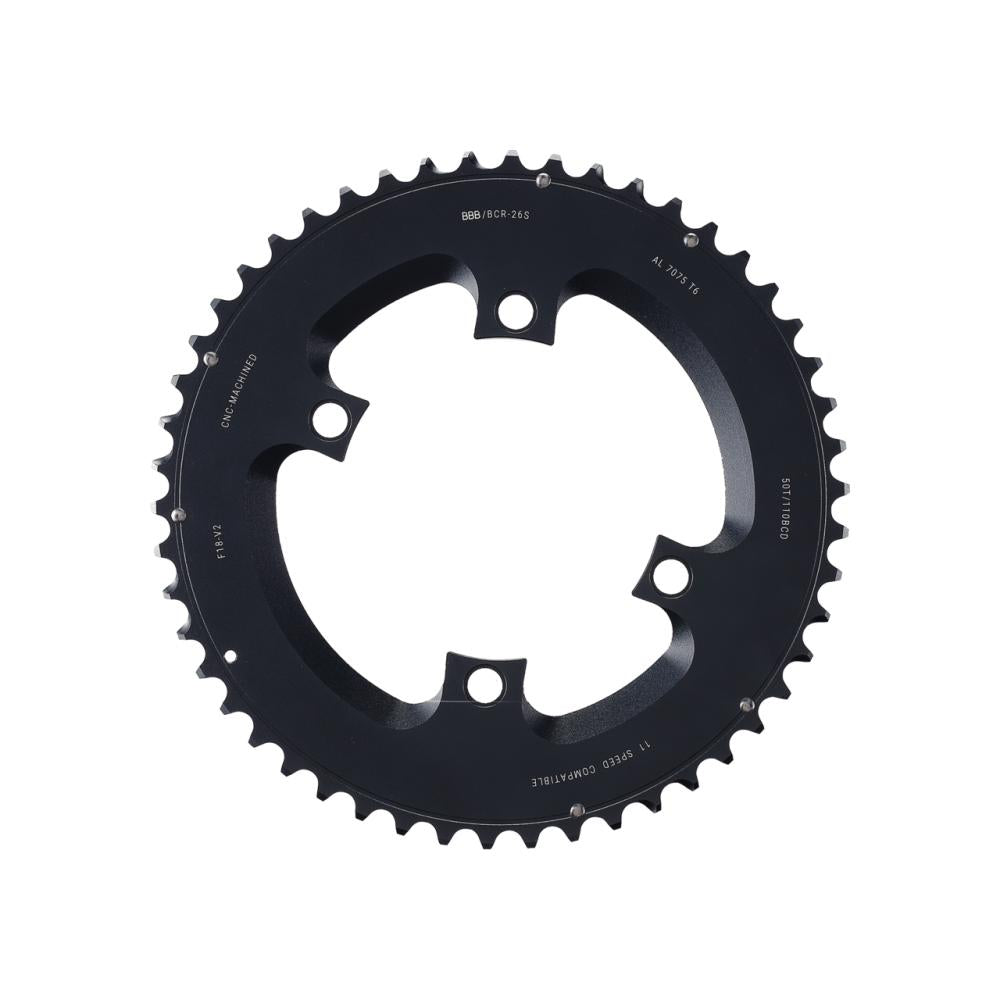 BBB Cycling Kettenblatt ElevenGear 48T/110mm anthrazit 48T 110mm - präziser Antrieb für Rennräder