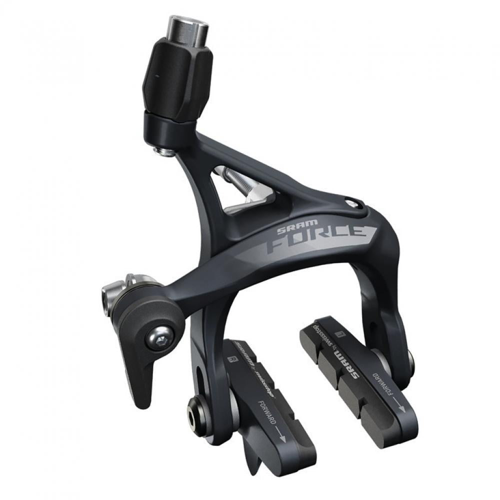 SRAM Force AXS Rennrad Felgenbremse hinten, schwarz, SwissStop Beläge, 229g.