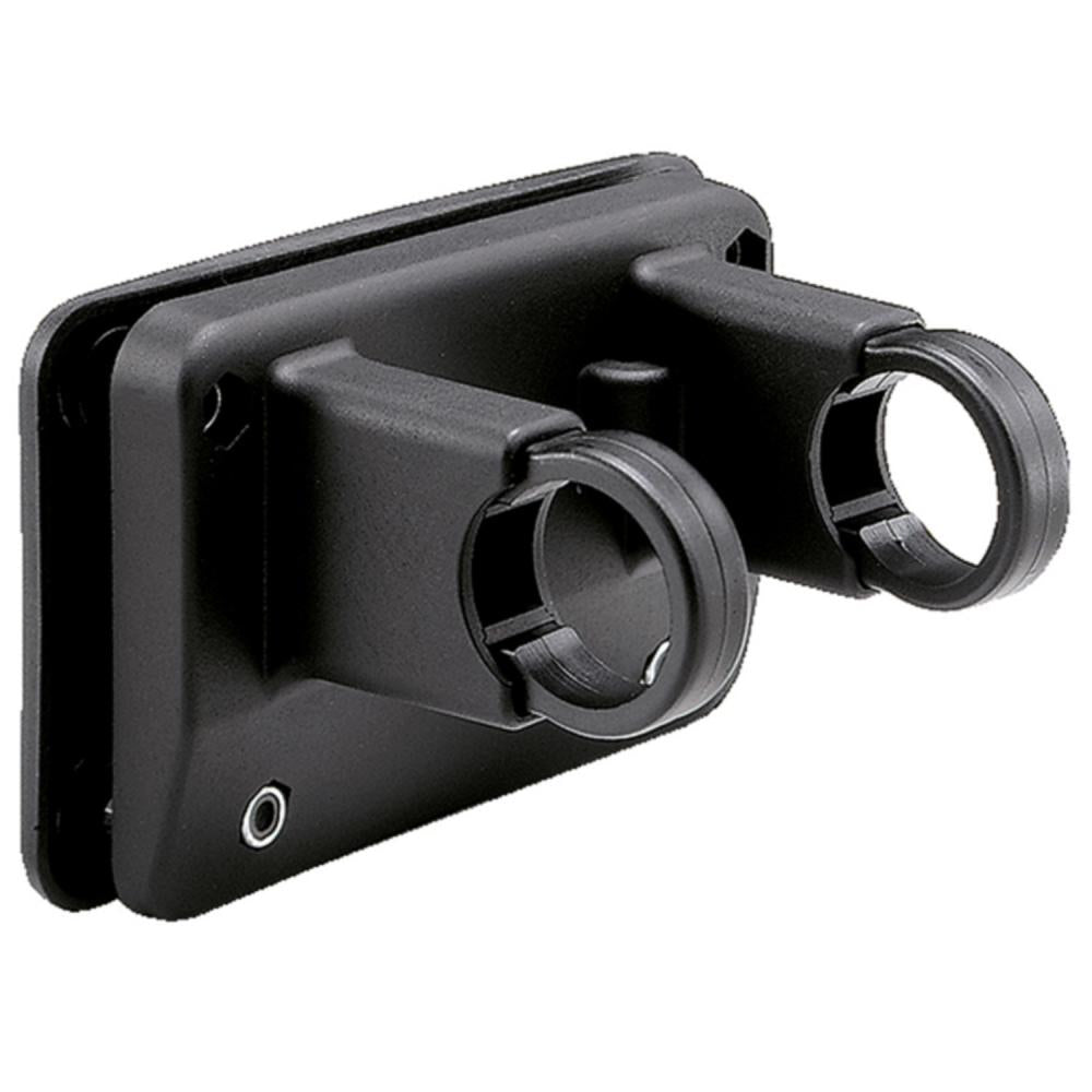 Schwarzer Rixen & Kaul KLICKfix Festkorbhalter 0211B als Lenkeradapter zur permanenten Fahrradkorb-Montage.