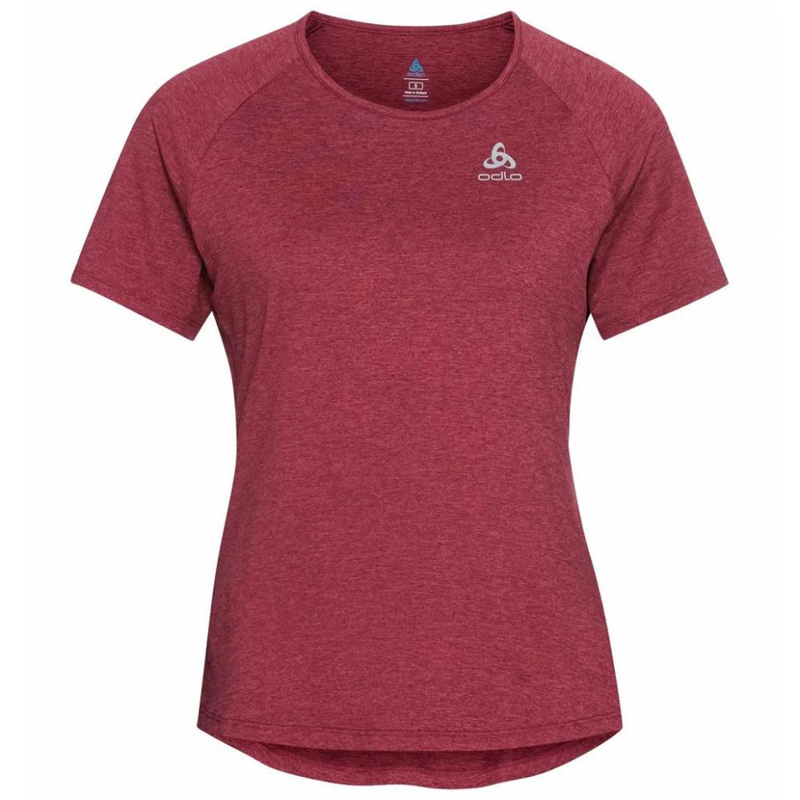 Odlo Women´s T-shirt crew neck s/s RUN EASY holly berry melange Größe S
