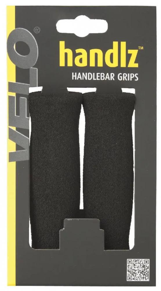 VELO MTB Griffe Moosgummi schwarz, ergonomisch, 125mm, rutschfest, für 22,2mm Lenker in Originalverpackung.