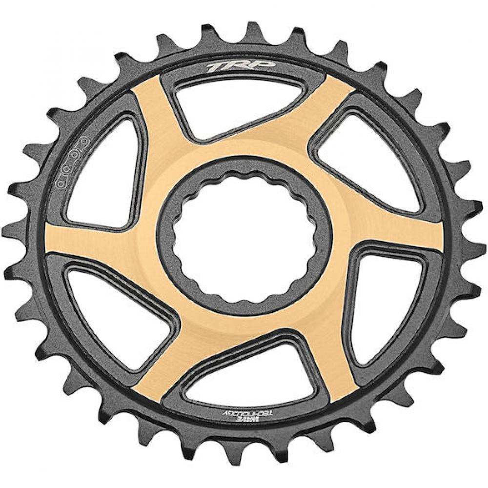 TRP Kettenblatt EVO 12 CR-M9050 1x 32T Schwarz/Gold - präzise Performance für moderne Antriebe