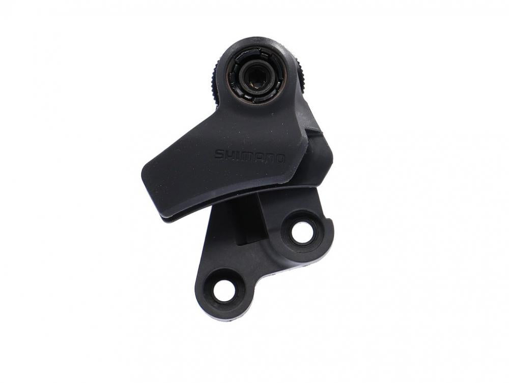 Schwarze SHIMANO Kettenführung SM-CD800 E-TYPE für Fahrräder auf weißem Hintergrund.