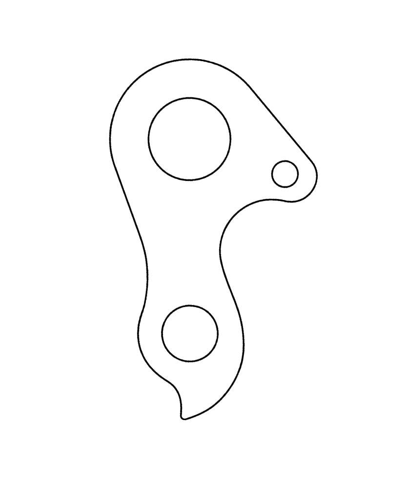 Marwi Schaltauge GH-299 inkl. Schrauben für Haibike, silber, Alu-Guss