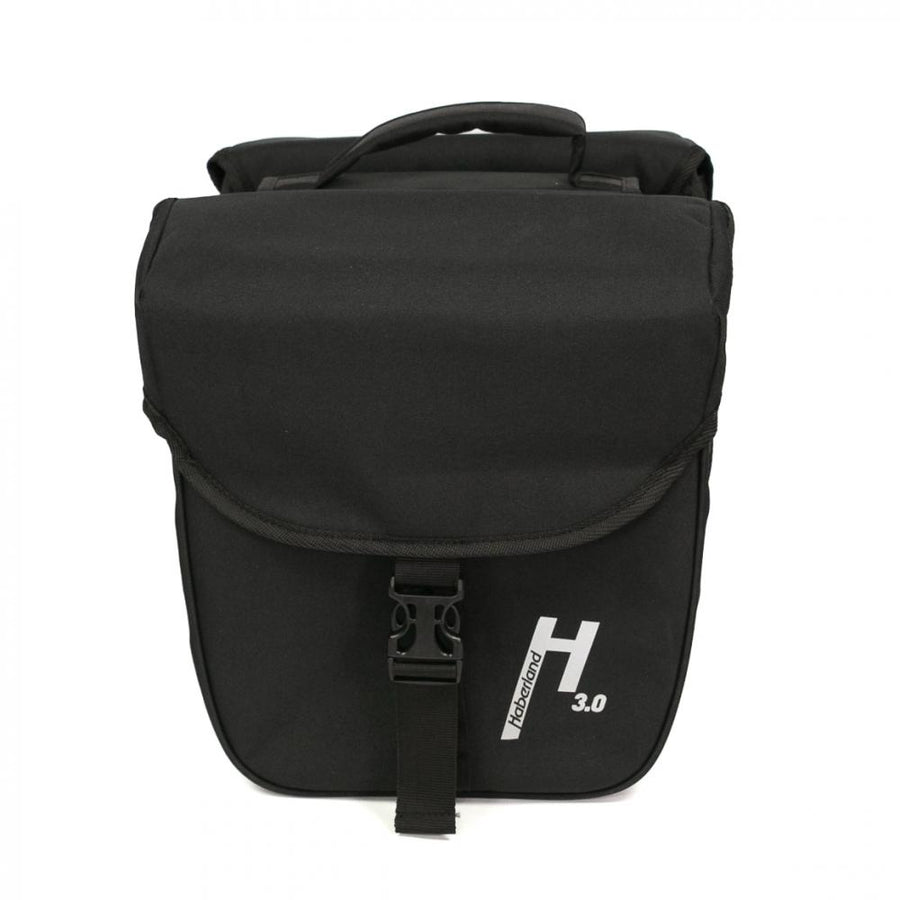 Haberland Doppeltasche 18l Basic S 3.0 schwarz - kompakter Stauraum für den Gepäckträger
