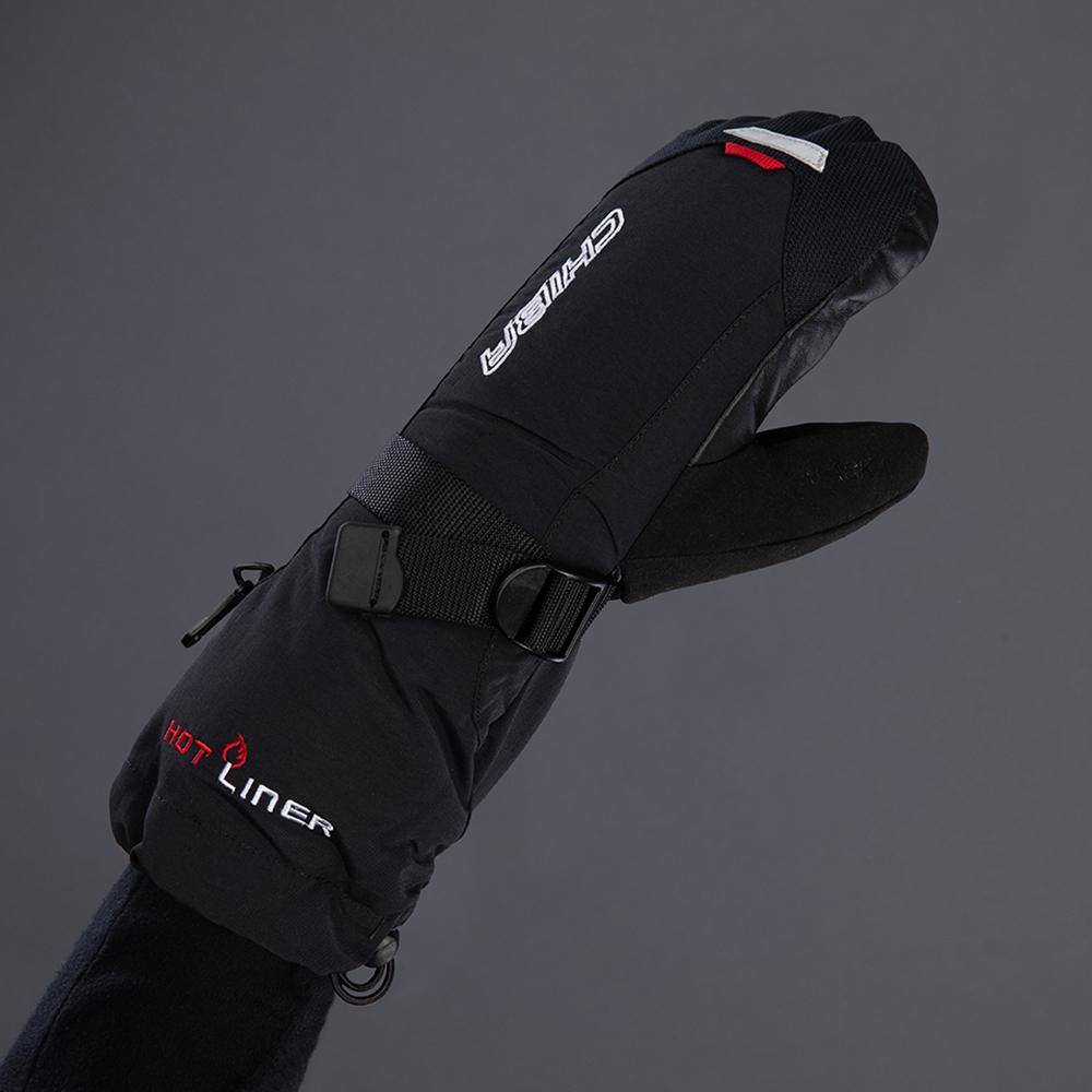 CHIBA Thermo Mitten - wasserdichte, winddichte Radhandschuhe mit Primaloft, Größe 7, schwarz