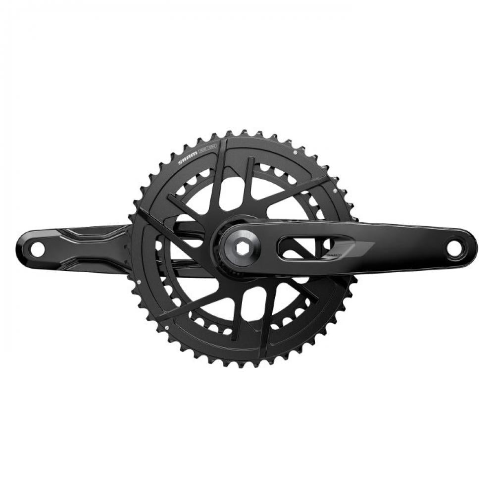 SRAM Kurbelgarnitur Rival E1 48-35T, schwarz, für Rennräder.